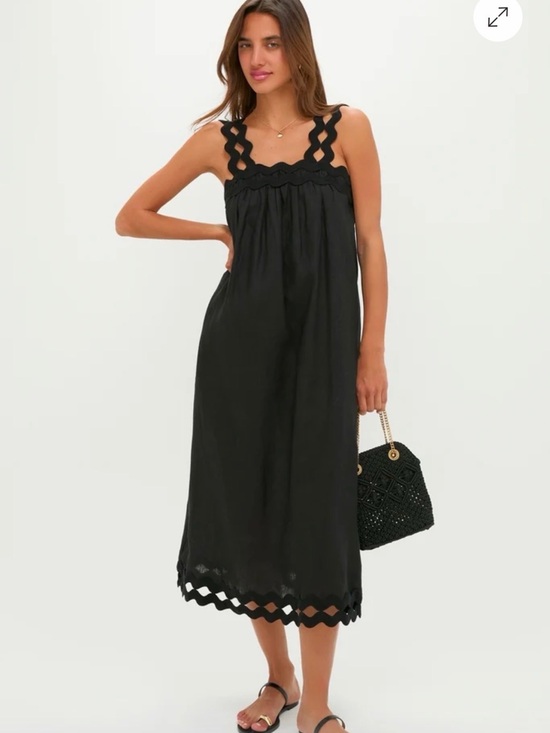 Tuckernuck Dresses & Skirts - Tuckernuck Black Ric Rac Ellen Linen Dress XS NWT